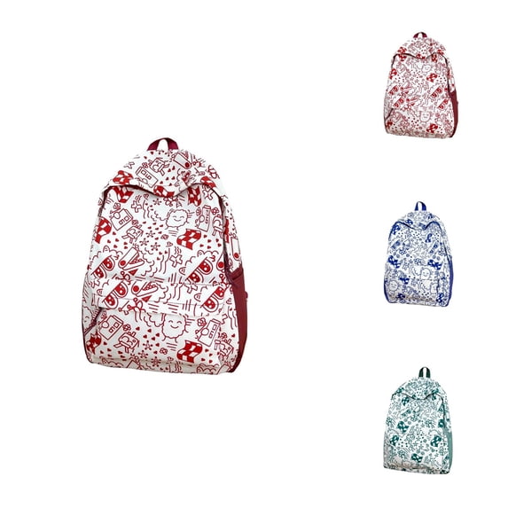 Back To School Backpack Print Cute Backpack Large Capacity Lightweight Travel Daypack For Students
