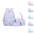 thumbnail image 1 of Back To School Backpack Star Prints Cute Backpack Stationery Pouch Lunch Box Pouch Students Backpacks Three-Piece Set, 1 of 9