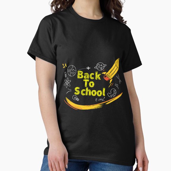 Back To School Classic Academic Retro Typography Graphic Text T-Shirt