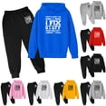 thumbnail image 1 of Back To School Clothes for Boys Boys Tracksuit Size 7 Sweatpants Hoodie Set Soccer Outfit Loose Fit Hoodie Sets 2 Pieces Sweatsuits for Boys, 1 of 3