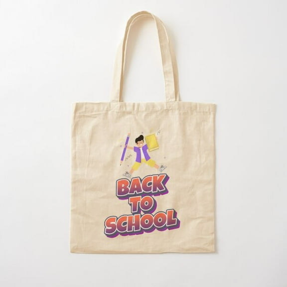 Back To School Cotton Tote Bag Canvas Tote Bag, Family Gift For Mother, Her