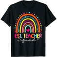 thumbnail image 1 of Back To School Cute ESL Teacher Squad Rainbow Teachers T-Shirt, 1 of 4
