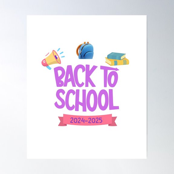 Back To School Fanny Design Poster Wall Art, Modern Wall Decor For Living Room Bedroom, 8x12 UNFRAMED