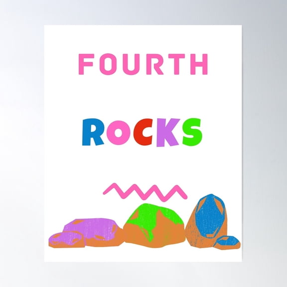 Back To School Fourth Graders Fourth Grade Rocks Poster Wall Art, Modern Wall Decor For Living Room Bedroom, 8x12 UNFRAMED