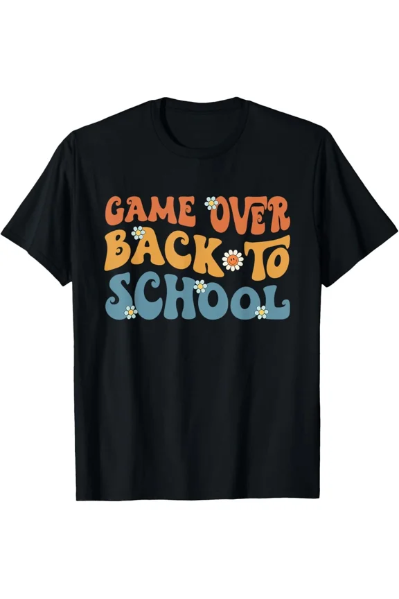 Back To School Game Over Student Teacher Controller Video Gamer Unisex T-Shirt, up to size 5XL
