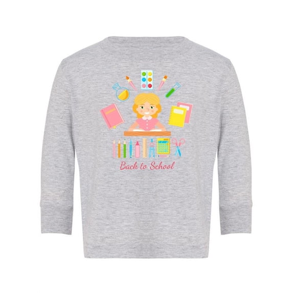 Back To School Girl Long Sleeve Toddler -Image by Shutterstock, 2 Toddler