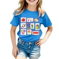 thumbnail image 1 of Back To School Girls Cool Tee Round Neck Short Sleeve First Day Top Casual Kids Apparel Age 3-14, 1 of 4
