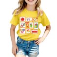 thumbnail image 1 of Back To School Girls Cool Tee Round Neck Short Sleeve First Day Top Casual Kids Apparel Age 3-14, 1 of 3