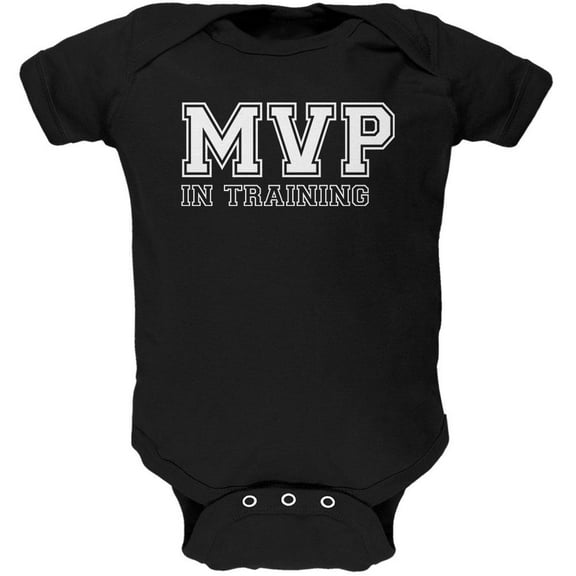 Back To School MVP In Training Soft Baby One Piece Black 3-6 M