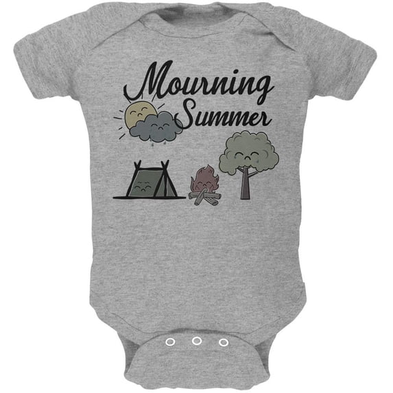 Back To School Mourning Summer Beach Soft Baby One Piece Heather 18-24 M