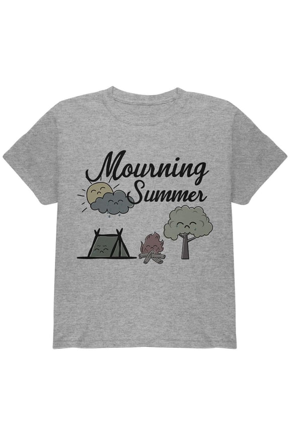 Back To School Mourning Summer Beach Youth T Shirt Heather YXL