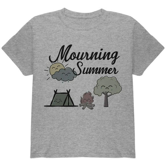 Back To School Mourning Summer Beach Youth T Shirt Heather YXL