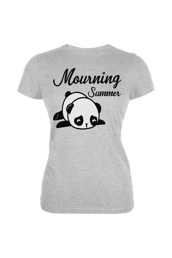 Back To School Mourning Summer Panda Juniors Soft T Shirt Heather 2XL