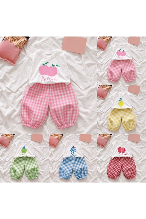 Back To School Outfits Baby Girl Clothes Infant Fall Outfits Set Ruffle Sleeve Tops Shirts Floral Pants 2PCS Clothing Sets