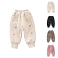 thumbnail image 1 of Back To School Outfits for Girls Girls' Solid Joggers Toddler And Boys Lined Sweatpants Youth Jogger Pants Kids Pants With Pockets, 1 of 3
