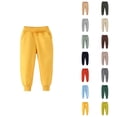 thumbnail image 1 of Back To School Outfits for Girls Solid Color Sweatpants Girls' Autumn Winter Style Long Pants Sports Elastic Children's Pants Boys Pants, 1 of 4