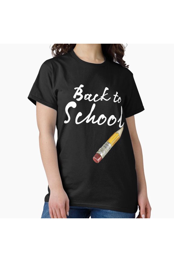 Back To School Pen Typography Writing Instrument Icon Graphic T-Shirt