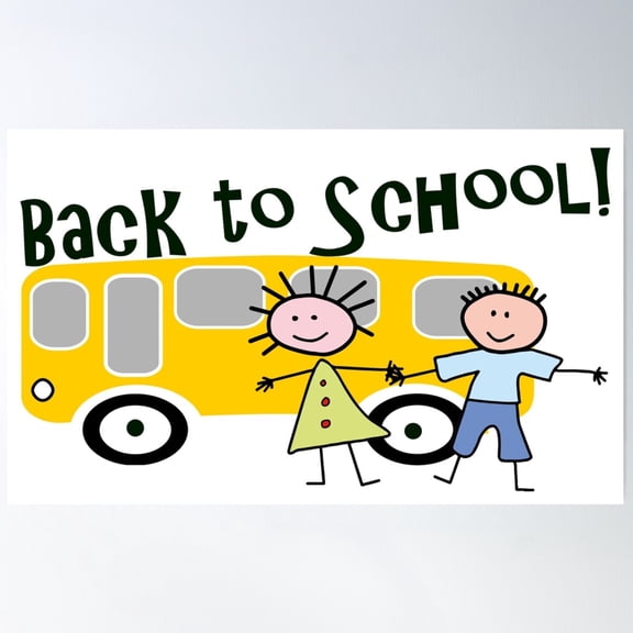 Back To School Poster Wall Art, Modern Wall Decor For Living Room Bedroom, 12x18 UNFRAMED
