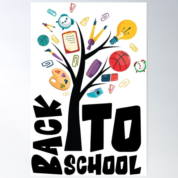 Back To School Poster Wall Art, Modern Wall Decor For Living Room Bedroom, 24x36 UNFRAMED