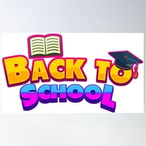 Back To School Poster Wall Art, Modern Wall Decor For Living Room Bedroom, 8x12 UNFRAMED