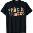 thumbnail image 1 of Back To School Pre-k Vibes Retro Teacher Women Kids T-Shirt, 1 of 3