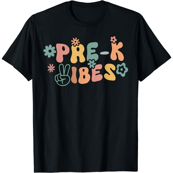 Back To School Pre-k Vibes Retro Teacher Women Kids T-Shirt