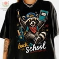 thumbnail image 1 of Back To School Raccoon shirt, Funny First Day Of School Halftone shirt,back to school tee, school shirt, techer shirt, 1 of 5