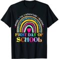 thumbnail image 1 of Back To School Rainbow Teacher Happy First Day Of School T-Shirt, 1 of 3