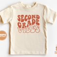 thumbnail image 1 of Back To School Shirt - 2Nd Grade Vibes Kids Shirt - First Day Of School Retro TODDLER SHORT SLEEVE TEE BELLA CANVAS 3001T, 1 of 3