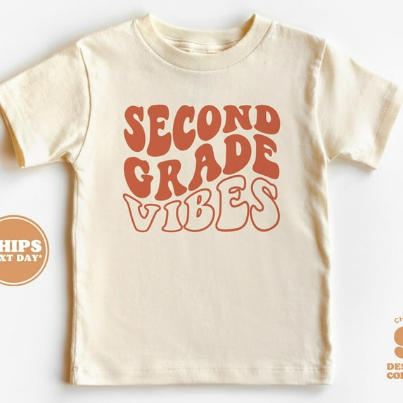 Back To School Shirt - 2Nd Grade Vibes Kids Shirt - First Day Of School Retro TODDLER SHORT SLEEVE TEE BELLA CANVAS 3001T