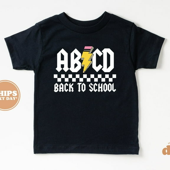 Back To School Shirt - Abcd Back To School Kids Shirt - First Day Of School Retro Tee TODDLER SHORT SLEEVE TEE BELLA CANVAS 3001T