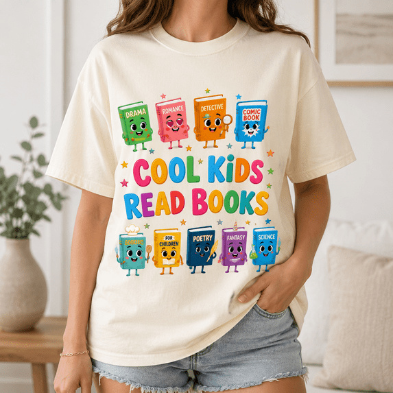 Back To School Shirt, Cool Kids Read Books Teacher Shirt, Cute Reading Classroom Tee, Librarian Gift, First Day Of School Gift