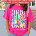 thumbnail image 1 of Back To School Shirt, Custom Grade Name Tee, Third Grade Smiley School Outfit, First Day Of School Gift, Classroom Shirt, 1 of 10