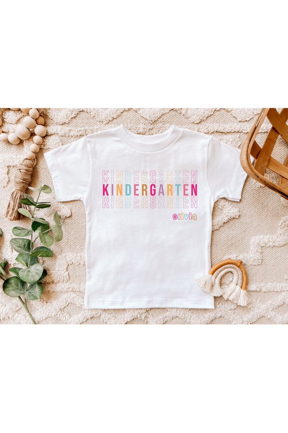 Back To School Shirt, First Day Of Kindergarten Shirt, Cute Toddler Shirt, First Day Of Kindergarten Shirt For Girls, Boys, Toddler TODDLER SHORT SLEEVE TEE BELLA CANVAS 3001T