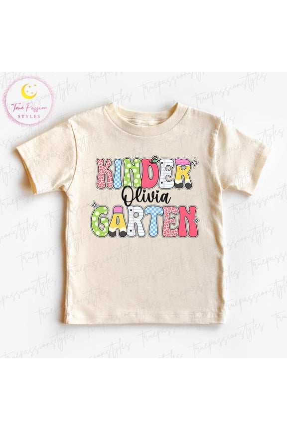 Back To School Shirt, First Day of School Shirt With Name, Kindergarten Shirt for, School Tee S03947, F3079 Tshirt All Size S-5XL