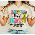 thumbnail image 1 of Back To School Shirt, Happy First Day Of School Shirt, Teacher Gift, Gift for Teachers, Elementary Teacher Shirt, Teacher Appreciation Shirt, 1 of 7