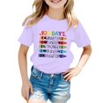 thumbnail image 1 of Back To School Shirt Kids Letter Print Short Sleeve Casual Round Neck Blouse Tops Clothes for Children 4-5 Years, 1 of 4