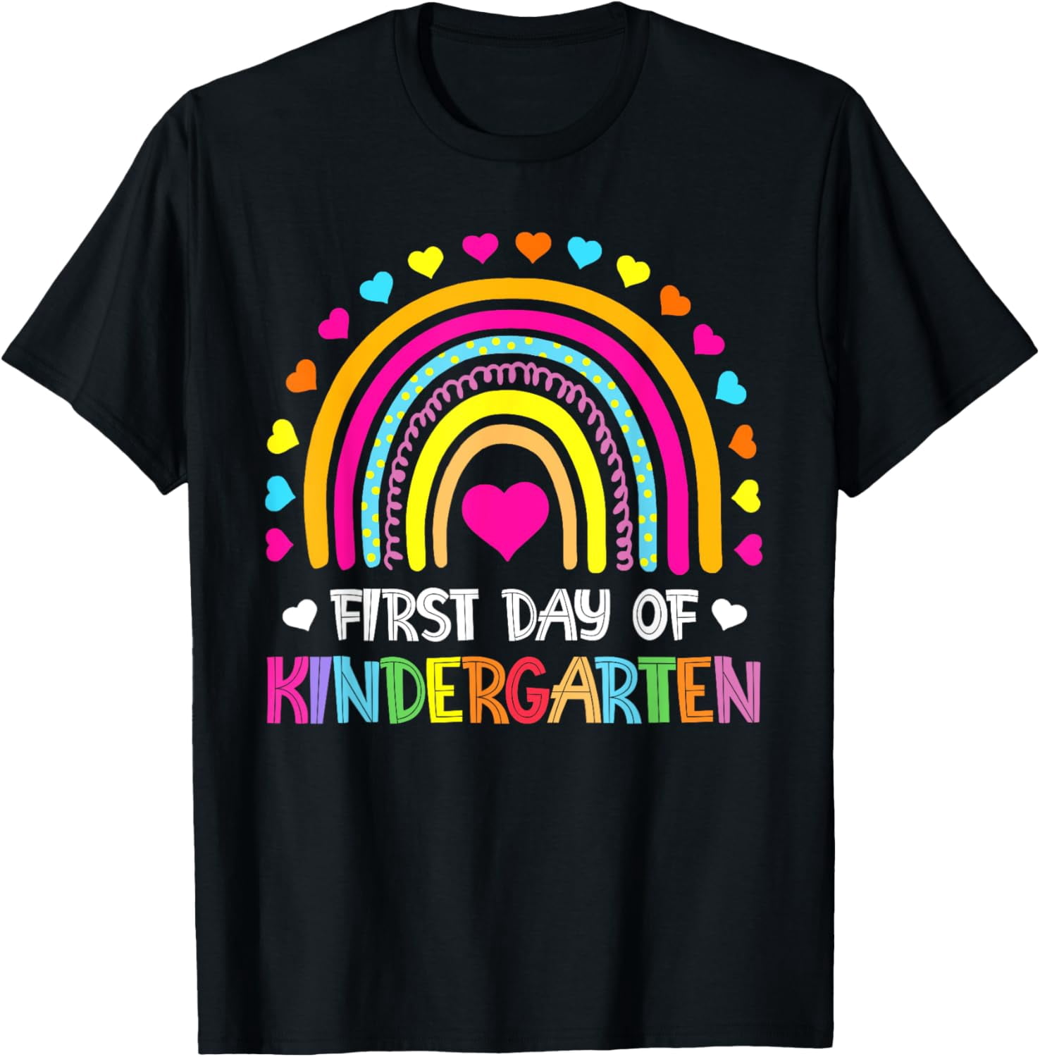 Back To School Shirt Pre-K Happy First Day Of Kindergarten T-Shirt ...