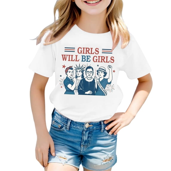 Back To School Shirt for Girls Short Sleeve Crewneck Cute Print Tops Casual Preppy School Uniform Tees,White,12-13 Years