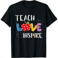 thumbnail image 1 of Back To School Teach Love Inspire Teaching Kindness Teacher T-Shirt, 1 of 4