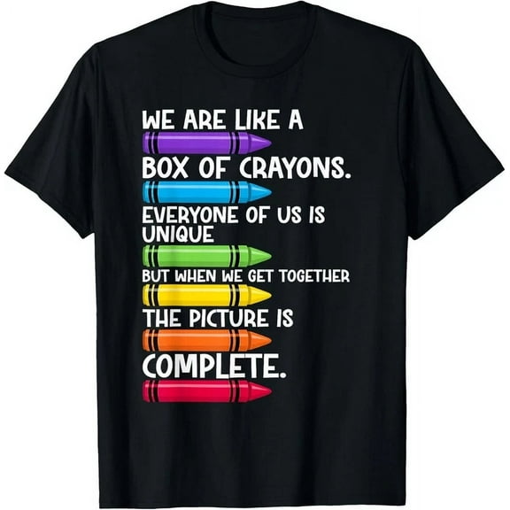 Back To School Teacher We Are Like A Box Of Crayons Gift T-Shirt Unisex S-5XL Hot Trending Shirt, Vintage Birthday Gift