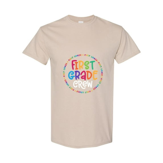 Back To School Teaching Squad For The First Grade Teacher Crew Unisex T-Shirt, for men & women, up to size 5XL