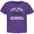 thumbnail image 1 of Back To School Too Cool For School Sunglasses Toddler T Shirt Purple 3T, 1 of 1