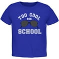 thumbnail image 1 of Back To School Too Cool For School Sunglasses Toddler T Shirt Royal 3T, 1 of 1