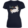 thumbnail image 1 of Back To School Too Magical For This Unicorn Juniors Soft T Shirt Black X-LG, 1 of 1