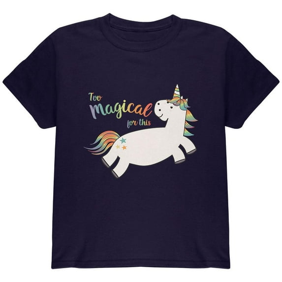 Back To School Too Magical For This Unicorn Youth T Shirt Black Youth X-SM