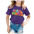 Back To School Tshirts For Girl Short Sleeve ONeck Graphic Tees Loose