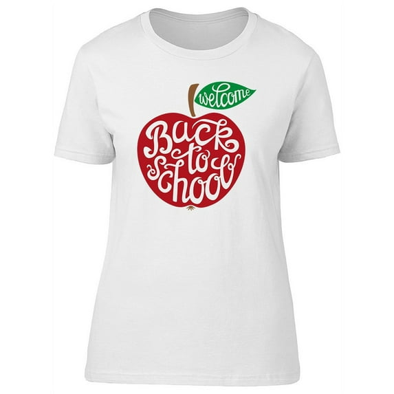 Back To School, Welcome Apple T-Shirt Women -Image by Shutterstock, Female XX-Large