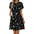 thumbnail image 1 of Back To School Women's Dress Short Sleeve Summer Sundress Summer Women Clothes, 1 of 7