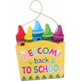 thumbnail image 1 of Colorful Back to School Wooden Door Sign Cute Crayon Decorative Hangs for Classroom Welcome Decoration for Teachers and Students, 1 of 7